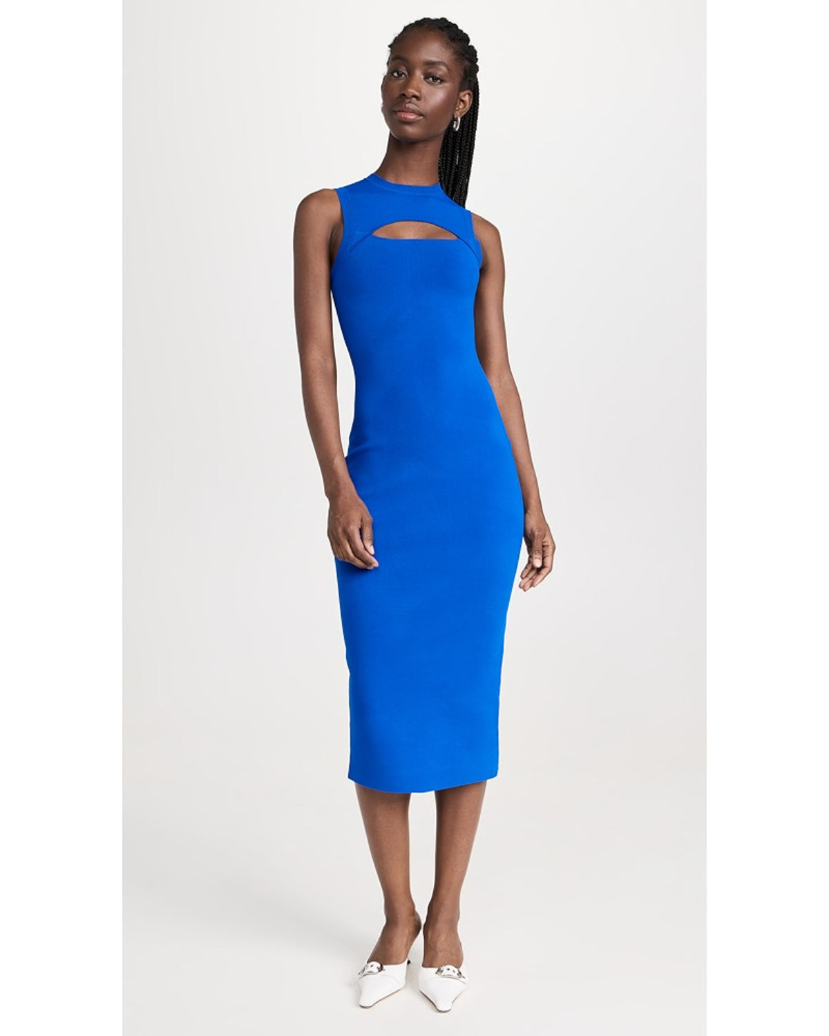 Victoria Beckham Sleeveless Cut Out Midi Dress
