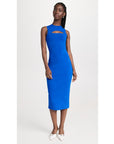 Victoria Beckham Sleeveless Cut Out Midi Dress