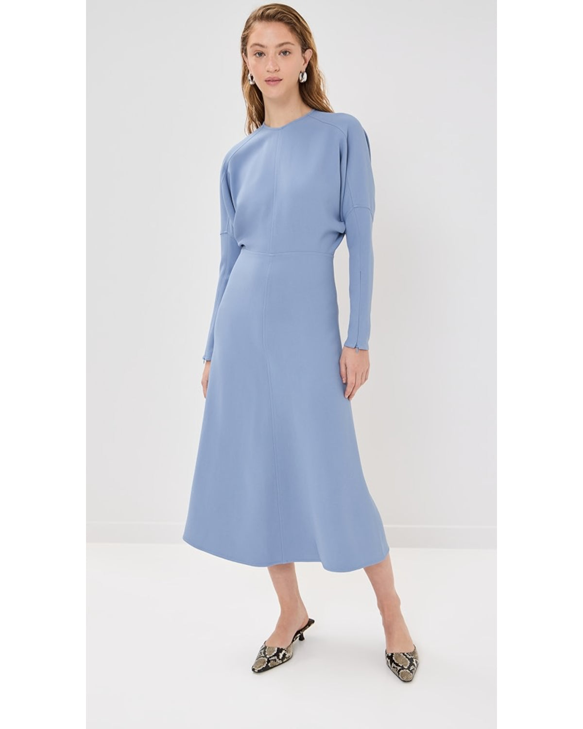 Victoria Beckham Long sleeve Dolman Midi Dress