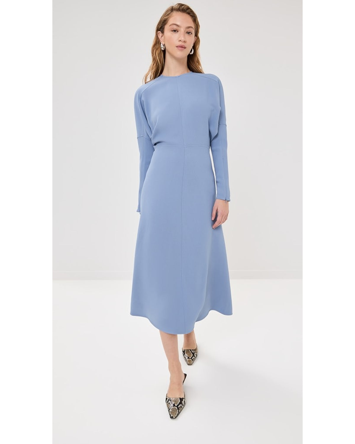 Victoria Beckham Long sleeve Dolman Midi Dress