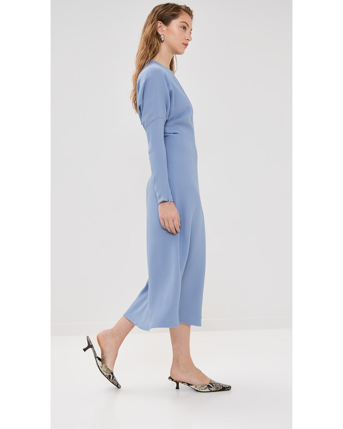 Victoria Beckham Long sleeve Dolman Midi Dress