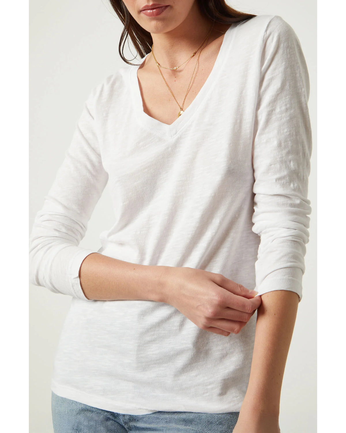 Velvet Blaire Vneck L/S Tee