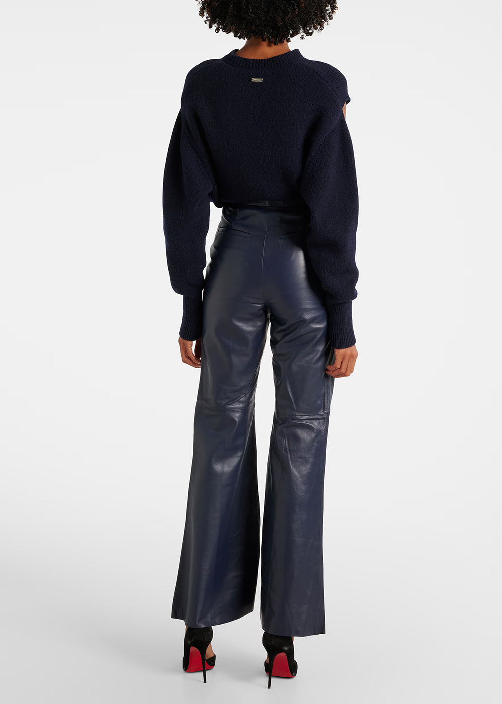 Victoria Beckham Flared Leather Trousers