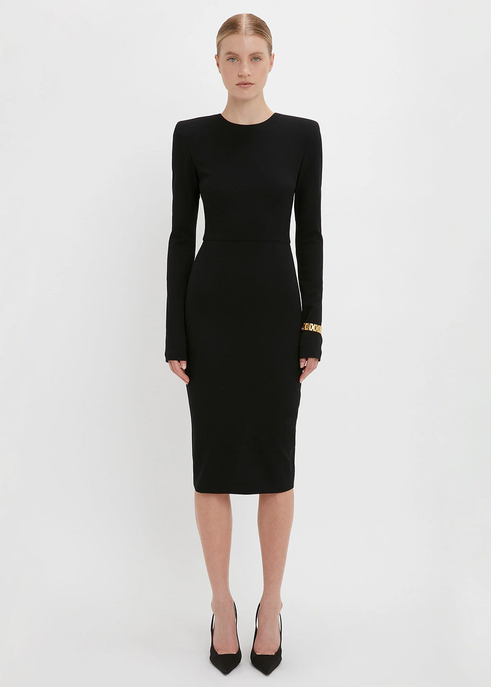 Victoria Beckham Long Sleeve T-Shirt Fitted Dress