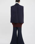 Victoria Beckham Pointed Shoulder Pea Coat