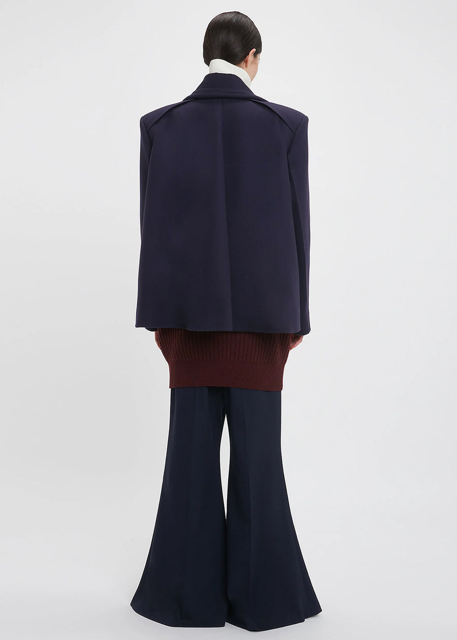 Victoria Beckham Pointed Shoulder Pea Coat