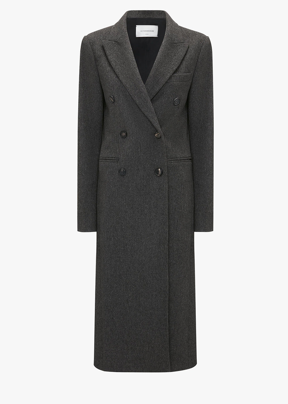 Victoria Beckham Tailored Grey Slim Coat