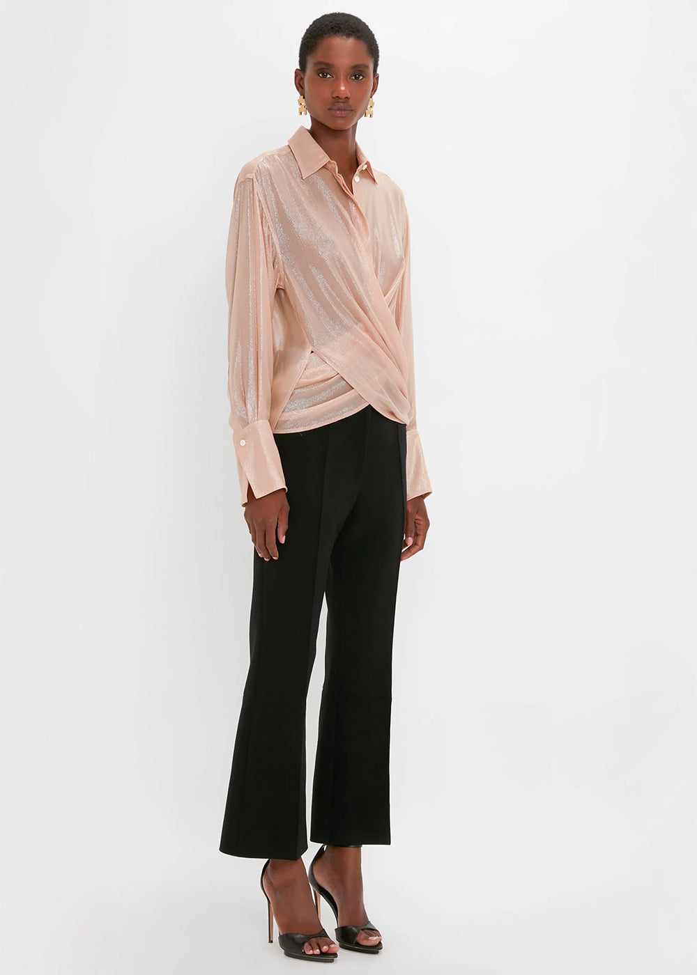 Victoria Beckham Wrap Front Blouse