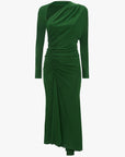 Victoria Beckham Slash Ruched Midi