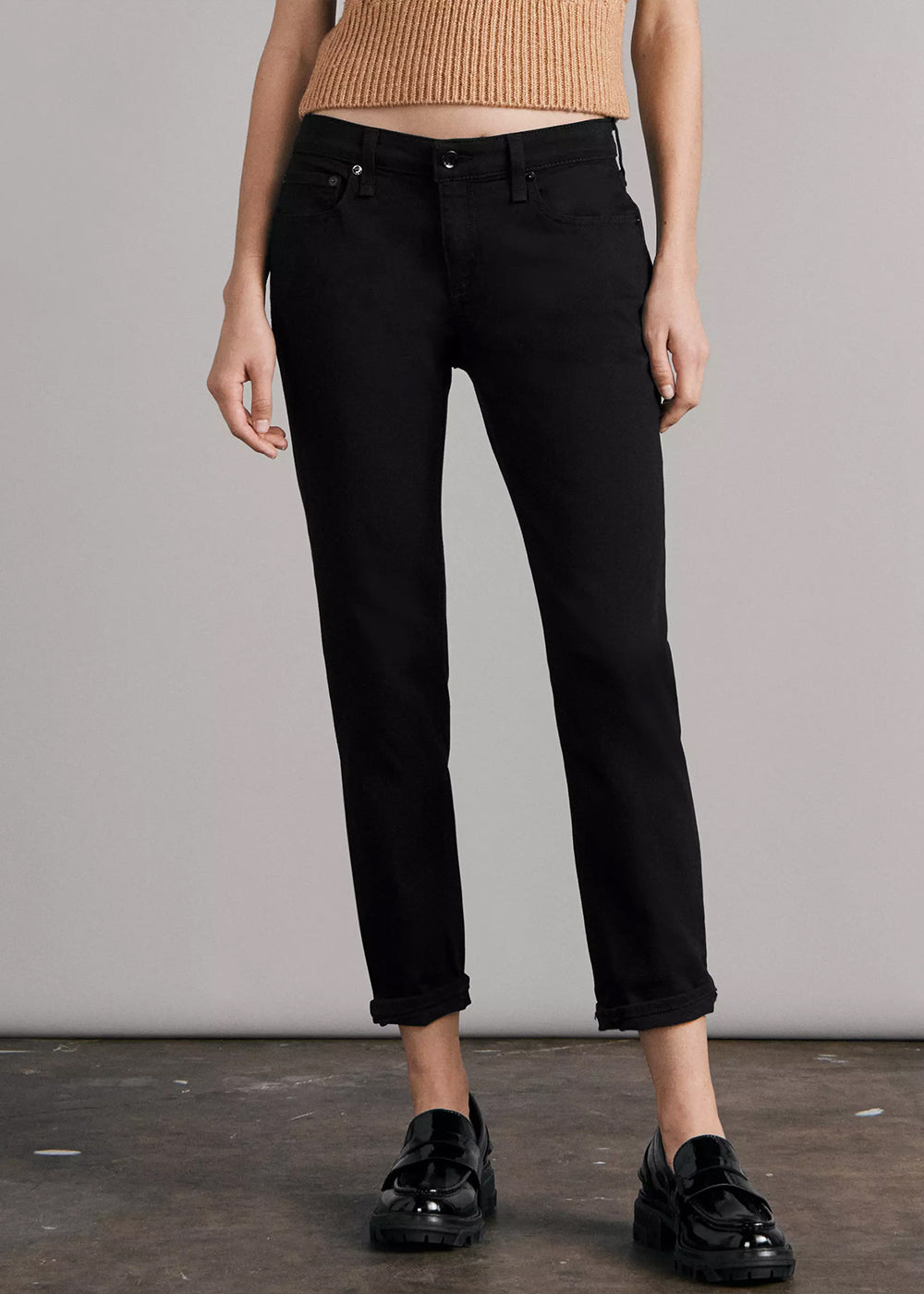 Rag &amp; Bone Dre Low-Rise Slim Boyfriend