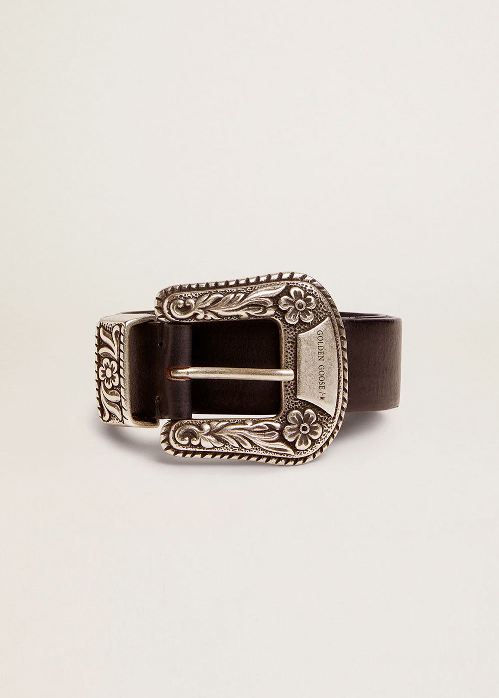 Golden Goose Lace Washed Leather Belt