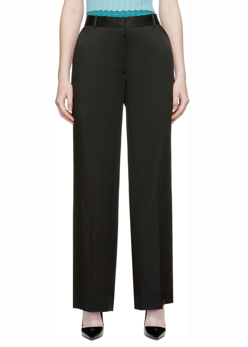 Victoria Beckham Black Straight Leg Trouser