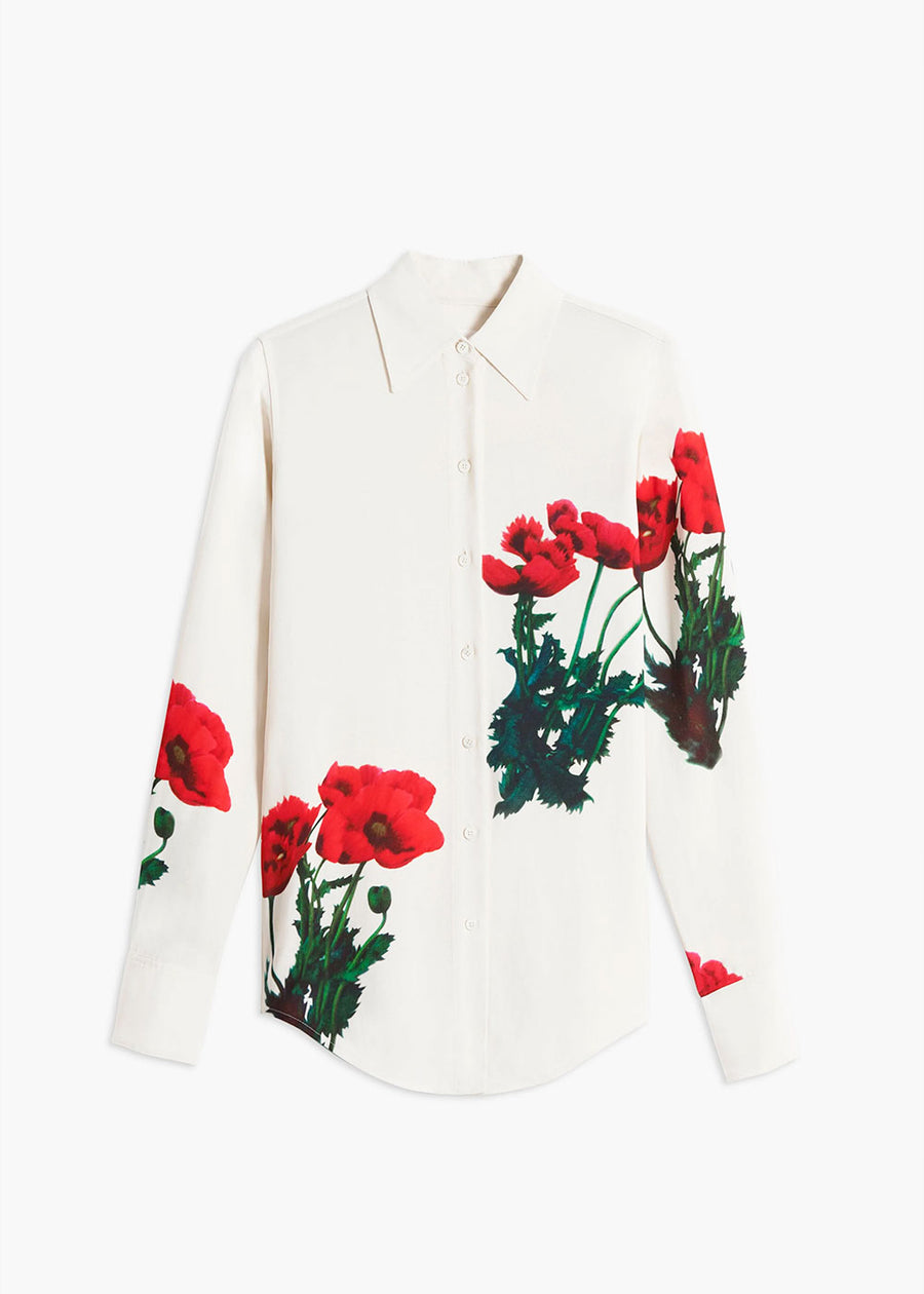 Victoria Beckham Poppies Pointed Collar Shirt