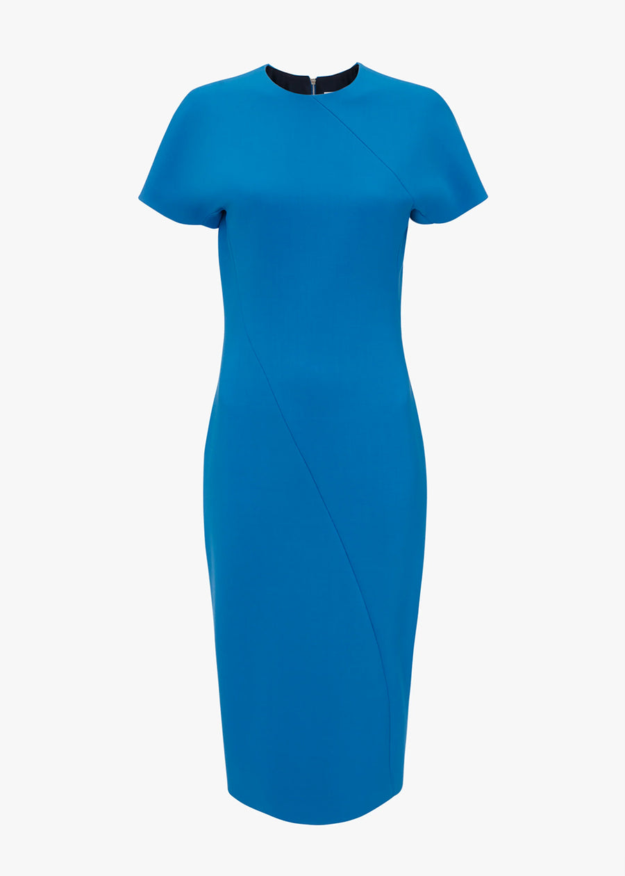 Victoria Beckham Spiral Seam T-Shirt Fitted Dress