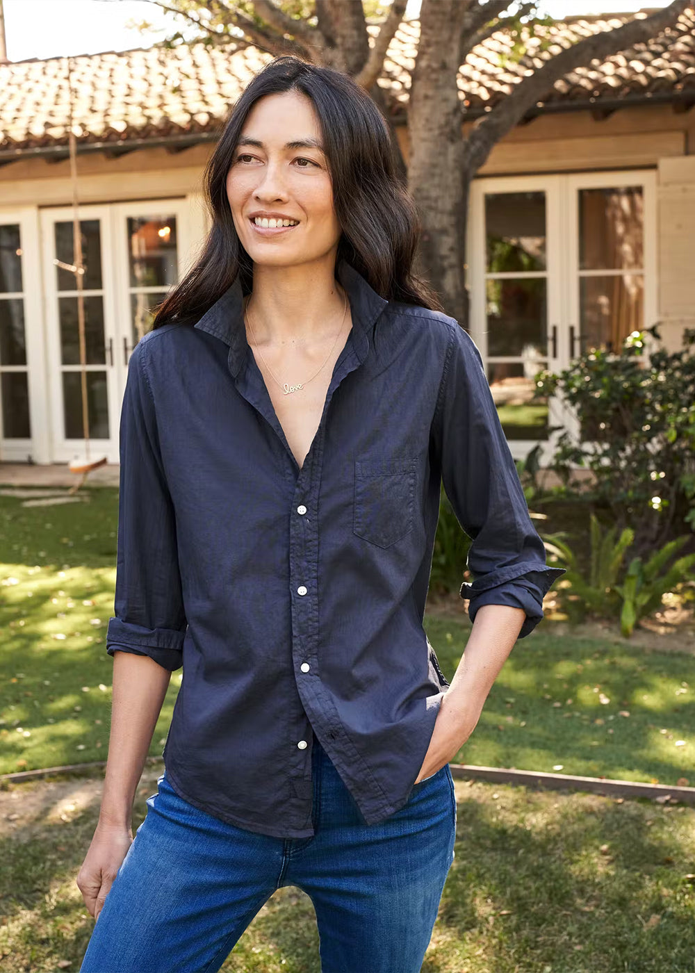 Frank &amp; Eileen Barry Woven Button Up Shirt