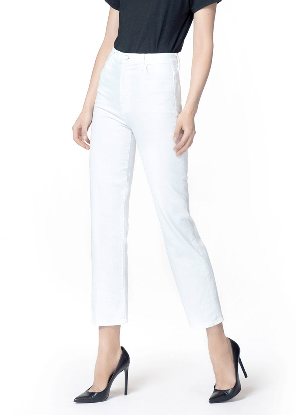 J Brand Jules Hi-Rise Straight White