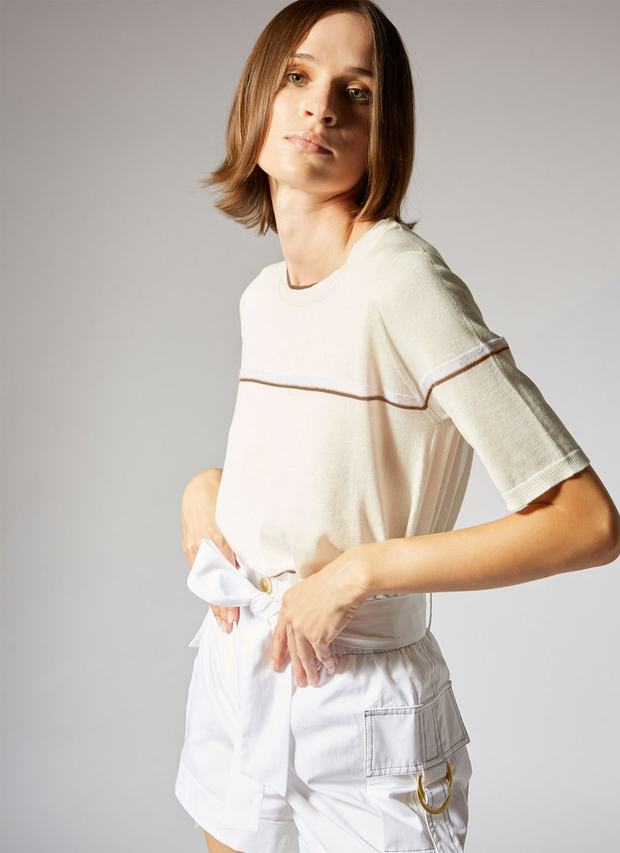 Lorena Crew Knitted S/S Top