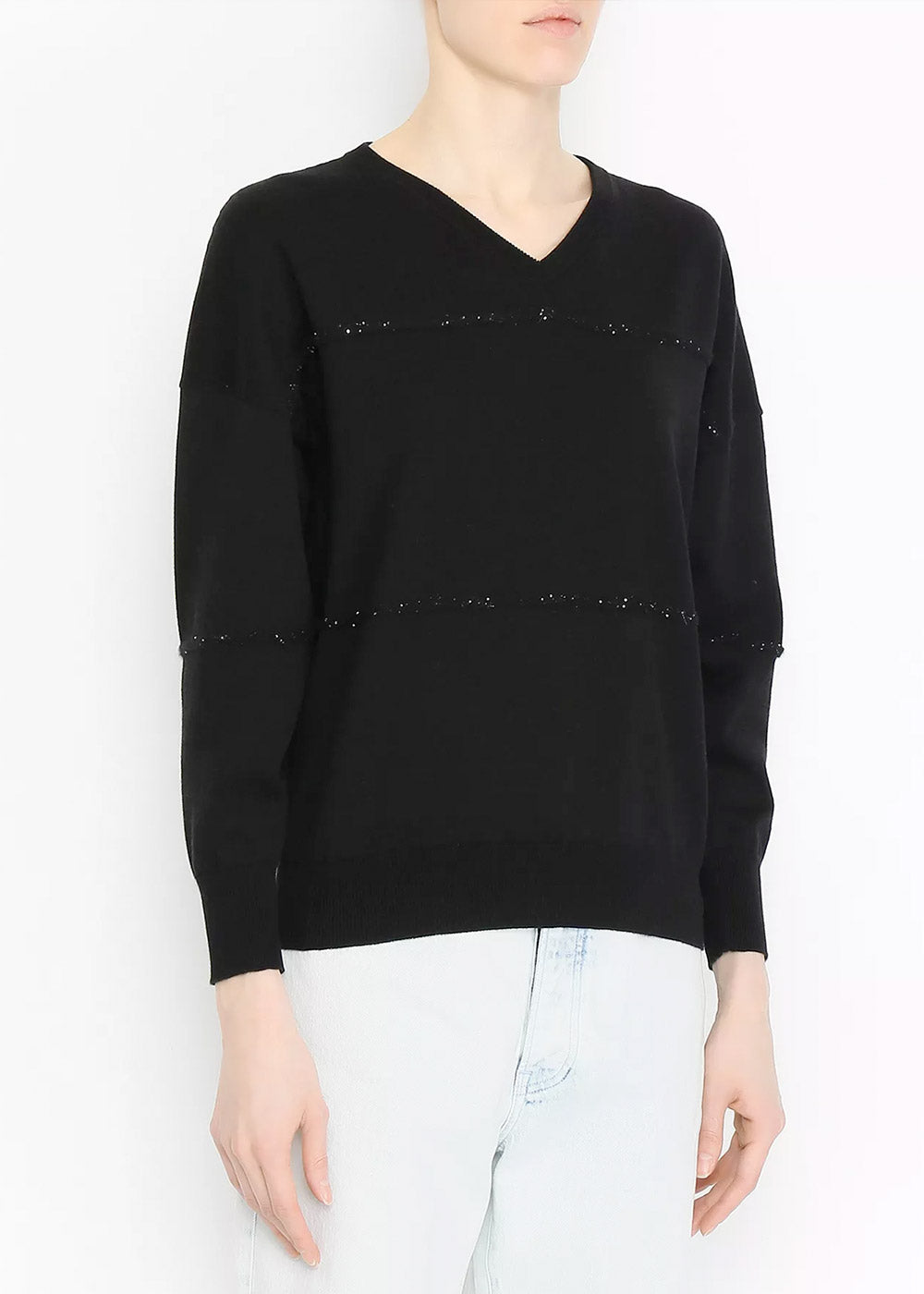 Lorena L/S V Neck Top