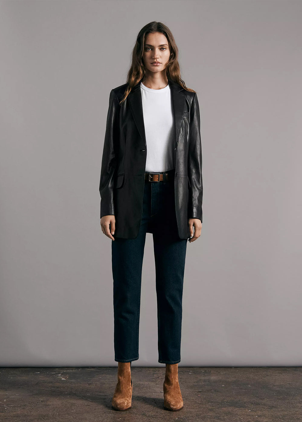 Rag & Bone Charles Leather Blazer