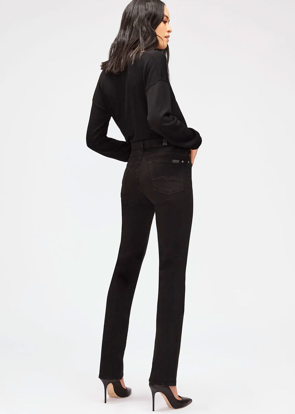 7 For All Mankind Straight Blair Rinsed Black